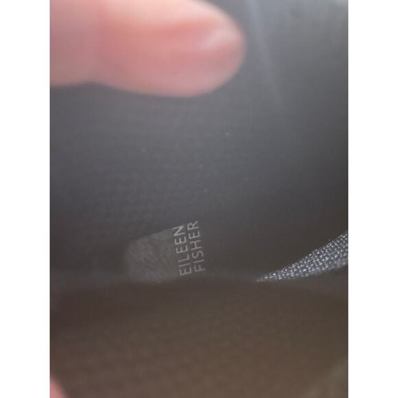 Eileen Fisher Women's Size 6.5 Dahlia Black Mesh Knit Sock Booties Pull On Heels - Picture 8 of 10